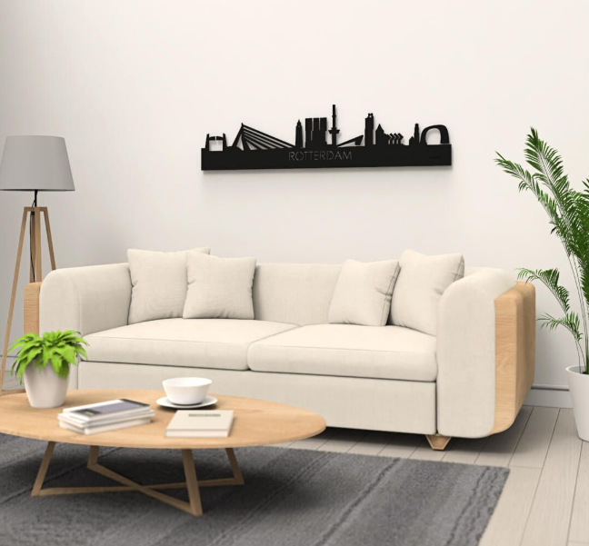 Houten skylines: unieke wanddecoratie voor je interieur
